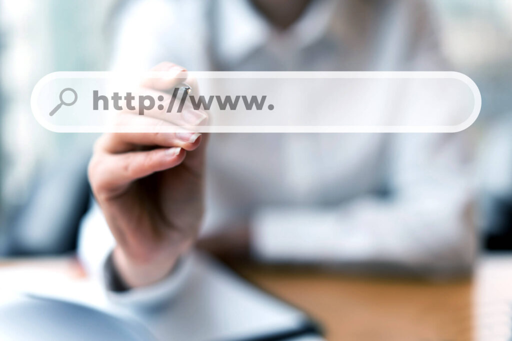 digitando um website